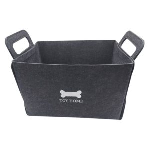 Toy box for dog, cat, puppy baskets, small collapsible pet trash can with handles, perfect for collecting chew ropes, blankets, leashes and diapers.