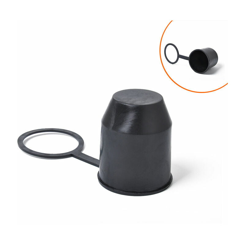 Trailer Hitch Ball Cover, Universal 50mm Car Plastic Tow Bar Ball Cap Bumper Damage Protector Trailer Protection Cap with Hook RV Trailer