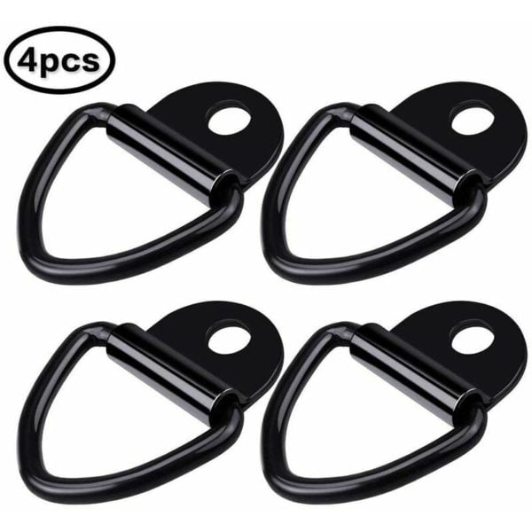 Trailer Tie Down Ring - Tie Down Ring Anchor Hook Anchor V-Ring D-Rings for Securing Car Loads, Trailer Tow Pull Hook,4pcs