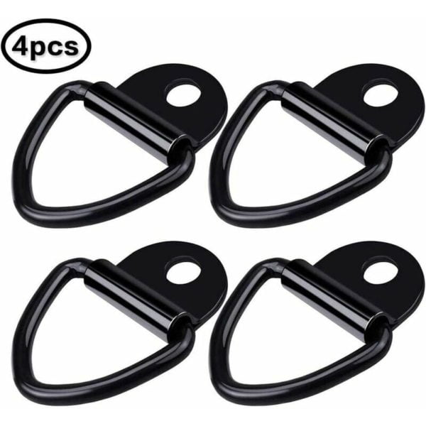 Trailer Tie Down Ring - Tie Down Ring Anchor Hook Anchor V-Ring D-Rings for Securing Car Loads, Trailer Tow Pull Hook,4pcs
