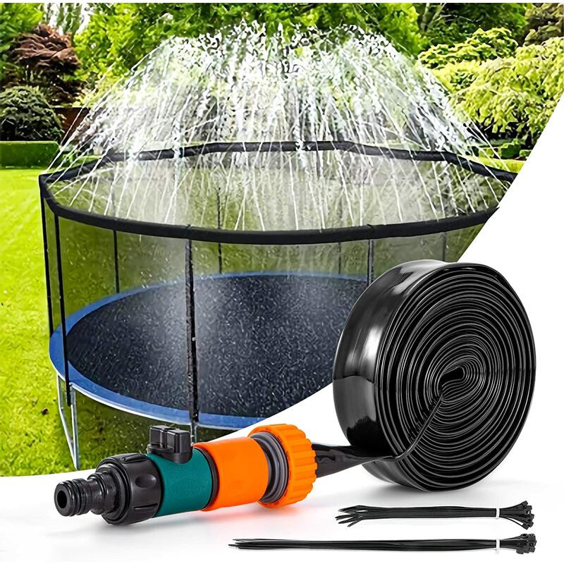 Trampoline Sprinkler, 12m Garden Watering Outdoor Water Park Sprinkler for Outdoors Backyard Fun Trampoline Accessory