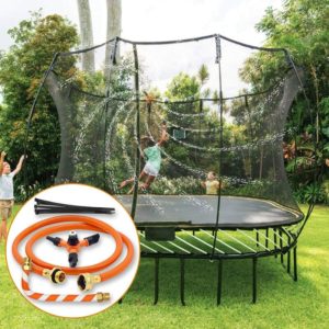 Trampoline Sprinkler for Kids, Outdoor Trampoline Water Play Sprinklers Accessories, Long Trampoline Spray Water Park for Backyard Summer Water Play