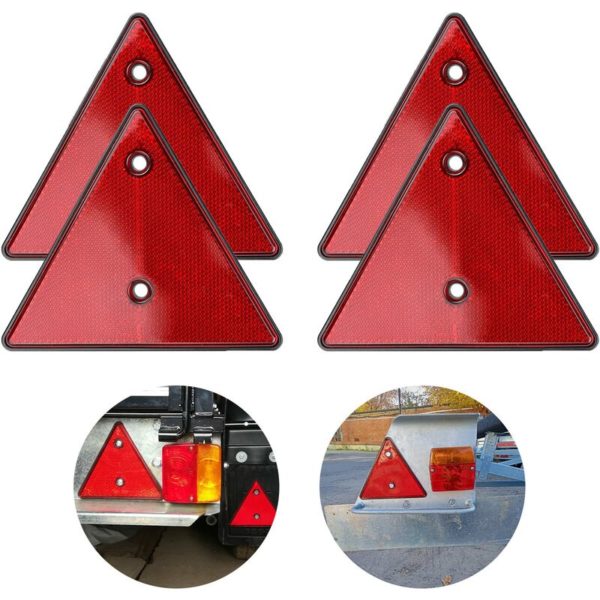 Triangular Trailer Reflector Triangular Reflectors Triangular Reflector 4pcs Car Rear Reflective Triangle for Bicycle Accessories Motorcycle