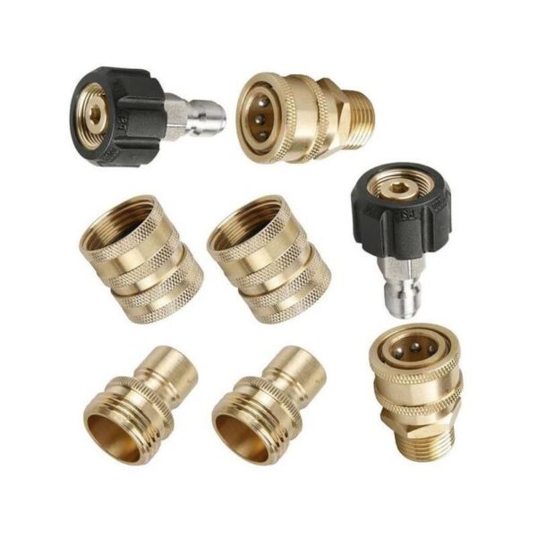 Ultimate Pressure Washer Adapter Set, Quick Disconnect Kit, M22 Swivel Quick Connect 3/8, 3/4 Quick Release, 8 Pack