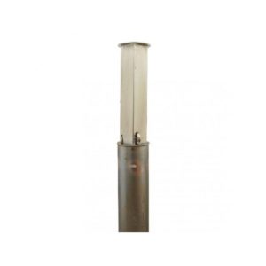 Ultra Secure - Anti-Ram TP-120 Fully Telescopic Plain Security Post (001-2390 k/d, 001-2380 k/a) - Keyed Alike Stainless Steel Padlock [001-2385]