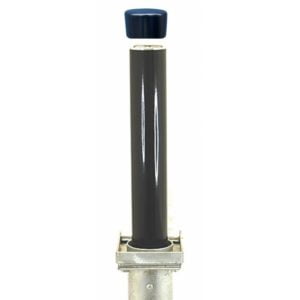 Ultra Secure - Black TP-200 Telescopic Security Post with protective Rubber Cap (001-0655 k/d, 001-0645 k/a). - Keyed all the same Please [001-0645]