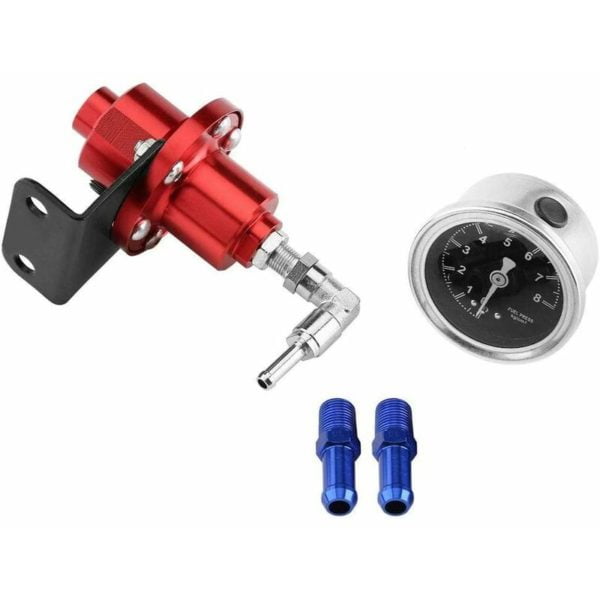 Universal Car Fuel Pressure Regulator Housing Kit Aluminum Adjustable FPR Fuel Pressure Regulator With Gauge For Car