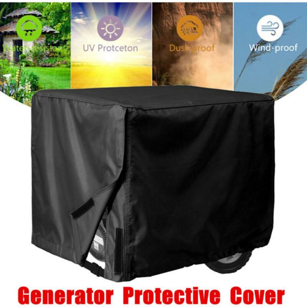 Universal Waterproof Generator Cover 31.8 x 24 x 24 Inch - for Most 5000-10000 Watt Generators, Black