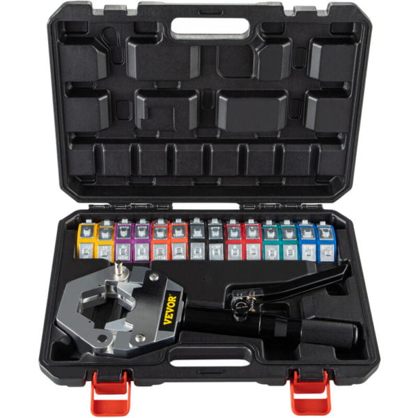 VEVOR 71500 Automotive A/C Hand held Hydraulic Hose Crimper Crimping Tool Kits for Repair Air Conditioner/Car Pipes