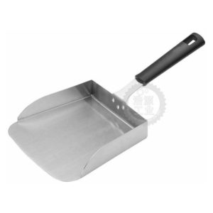 Vegetable Shovel with Bamboo Handle - Food-grade stainless steel transport shovel