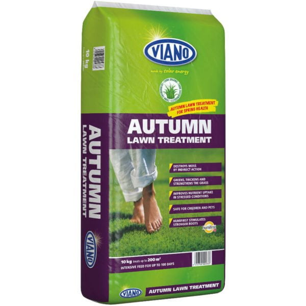 Viano - Autumn Lawn Treatment - Organic Spreadable Fertiliser & Moss Killer - 10kg