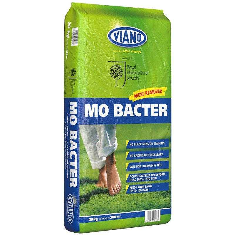 Viano - mo Bacter Organic Lawn Fertiliser and Moss Killer 20kg
