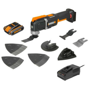 WX696 20V max Sonicrafter Multi Tool with 35 Accessories, 1x 2.0Ah Battery, Charger & Case - n/a - Worx