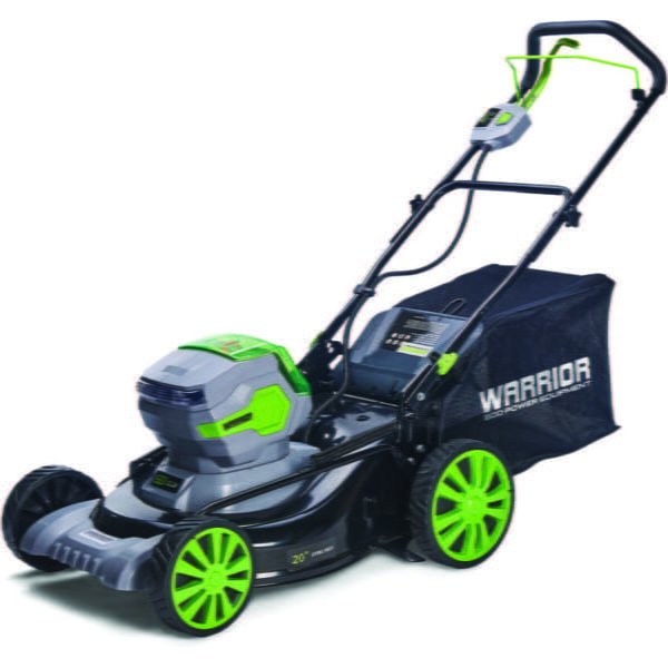 Warrior Eco Power Equipment - 60v Cordless 50cm Self Propelled Lawn Mower with batteries and charger