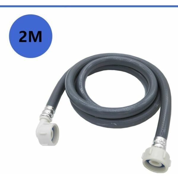 Washing Machine Water Hose 2M Inlet Hose Extension Water Hose 25mm 3/4 Elbow/Straight Water Inlet Hose for Dishwasher Washing Machine