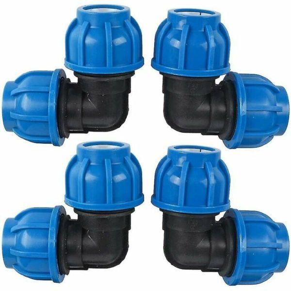 Water Harvesting Tank Faucet 32mm Elbow Connector, 90 Degree Hose Connector 4 Pieces Plastic Water Pipe Connector Elbow Adapter Connector Accessories