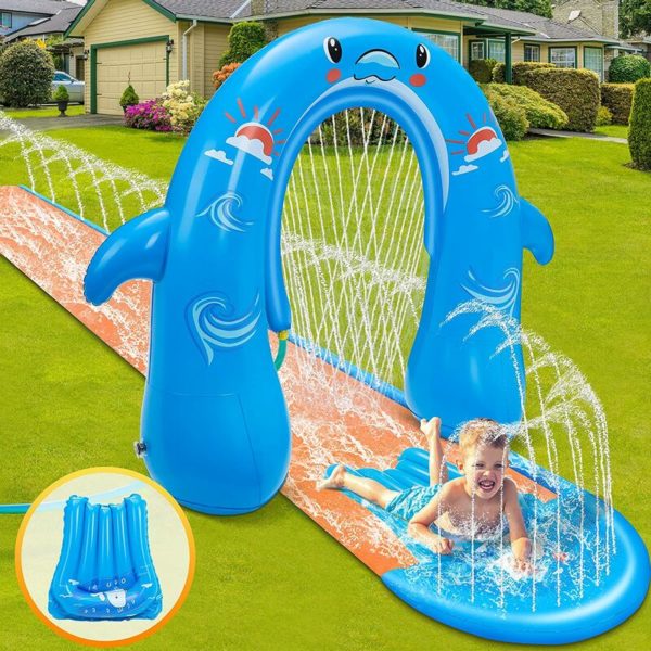 Water Slide Mat Water Slides, 50080cm Slippery Mat, Cute Inflatable Sprinkler, Garden Inflated Sprinkler Water Slides, for Kids Outdoor Games Summer