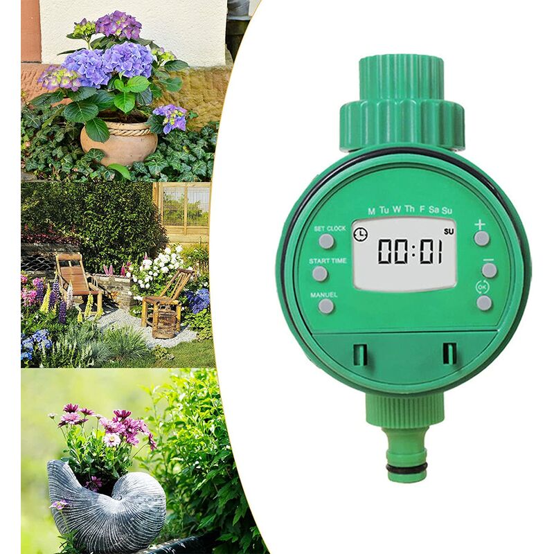 Water Timer Digital Automatic Irrigation Timer Automatic Hose Faucet Sprinkler Timer Controller, Garden Automatic Watering, Watering Schedule