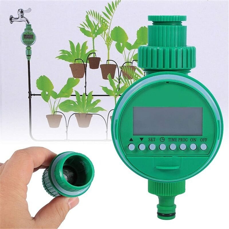 Water Timer, Outdoor Irrigation Controller Automatic Sprinkler Electronic Hose Timer Multiple Programs for Garden Greenhouse Vegetables Plants Lawn