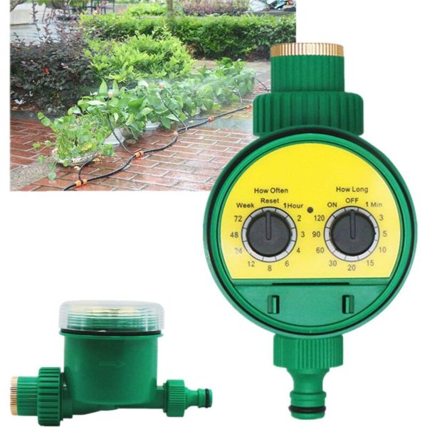 Water Timer, Outdoor Watering Controller Automatic Sprinkler Electronic Hose Timer, Multiple Programs for Garden Greenhouse Vegetable Plant Lawn