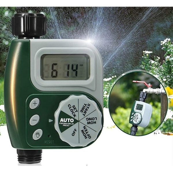 Water Timer, Outdoor Watering Controller Automatic Sprinkler Electronic Hose Timer, Multiple Programs for Garden Greenhouse Vegetable Plant Lawn