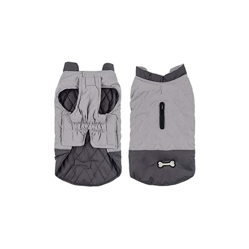 Waterproof Dog Coat Winter Warm Jacket Vest,Windproof Snowsuit Dog Clothes Outfit Vest Pets Apparel for Small Medium Large Dogs with Harness Hole