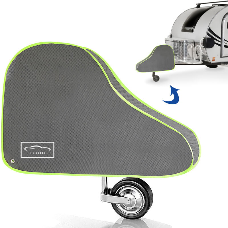 Waterproof Universal Caravan Trailer Towing Hitch Cover Coupling Lock Protector Grey