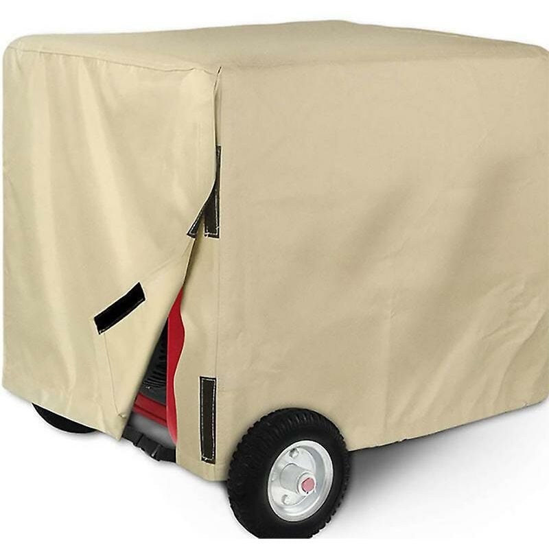 Waterproof Universal Generator Cover 26x20x20inch/32x24x24inch/38x30x28inch - For Most 5000-10000 Watt Generators, BLACK BEIGE 38x30x28inch