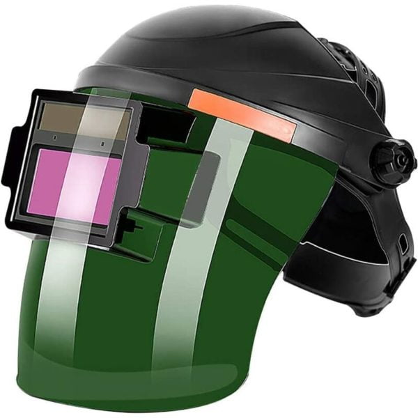 Welding Mask, Head-Mounted Solar Welding Helmet Auto Helmet Darkening Adjustment, High Sensitivity Sensor, Powered