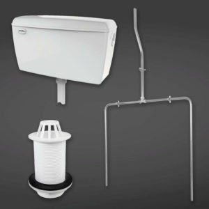 Wholesale Domestic - rak 9 Litre Concealed Automatic Cistern Pack for 2 Urinals including Sparge Pipe Set with Back Spreader and Waste - CONURIPAK2