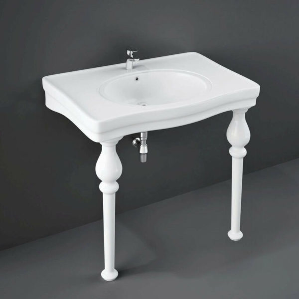 Wholesale Domestic - rak Console Ceramic Legs for 850mm and 1050mm Basins - arcrleg - Alpine White