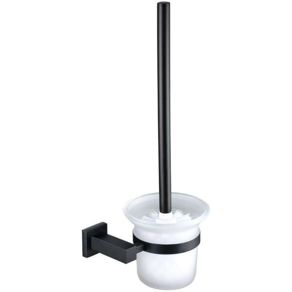 Wholesale Domestic - rak Cubis Black Toilet Brush & Holder - RAKCUB9908B - Black