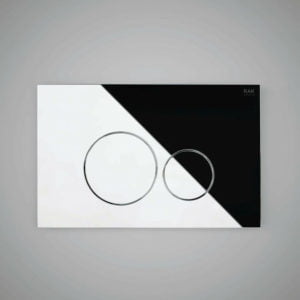 Wholesale Domestic - rak Polished Chrome Flush Plate with Round Push Plates - FSRAKPPL004 - Chrome