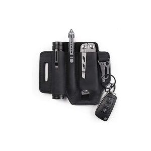 With Key Holder Multi Tool Pouch, Leather Belt Loop Waist Multitool Sheath,edc Multitool Sheath For