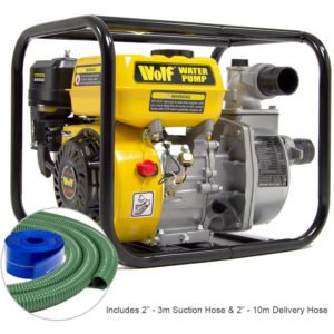 Wolf 2" Petrol Water Pump 3m and 10m Hose