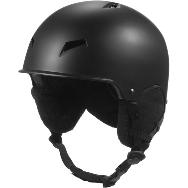 Women Men Snow Helmet with Detachable Earmuff Men Women Snowboard Helmet with Goggle Fixed Strap Safety Skiing Helmet, Black&L - Black&L