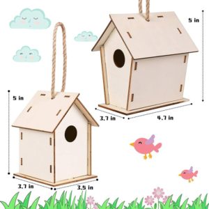 Wooden Birdhouses DIY Bird Houses Kit Birdcages for Outdoors Hanging