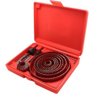 Woodworking Hole Opener Set Multi-Functional Carpentry Drilling Tool Kit for Thin Wood/PVC Board/Plastics Plate/Plasterboard£-Red