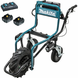 Makita DCU180 18v LXT Cordless Brushless Wheelbarrow 2 x 5ah Li-ion Charger