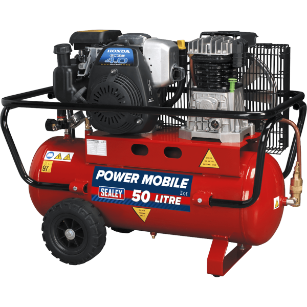 Sealey SA5040 Belt Drive Petrol Air Compressor 50 Litre