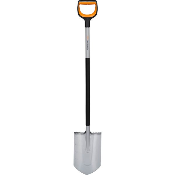 Fiskars XACT SoftGrip D Handle Pointed Digging Spade 1.2m