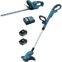 Makita 18v LXT Cordless Grass and Hedge Trimmer Kit 2 x 5ah Li-ion Charger