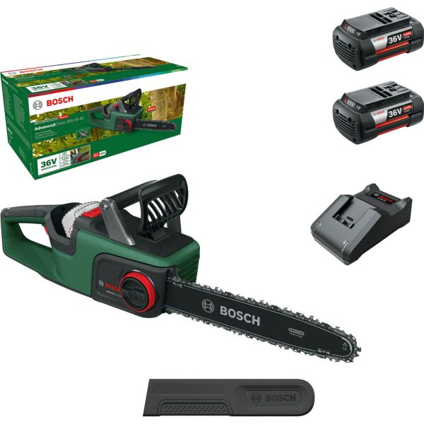 Bosch ADVANCEDCHAIN 36V-35-30 36v Cordless Chainsaw 350mm 2 x 4ah Li-ion Charger