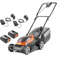 Flymo ULTRASTORE 340R P4A 36v Cordless Rotary Lawnmower 340mm 2 x 2.5ah Li-ion Charger