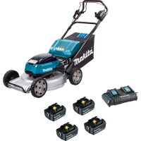 Makita DLM533 Twin 18v LXT Cordless Brushless Lawnmower 530mm 4 x 5ah Li-ion Charger