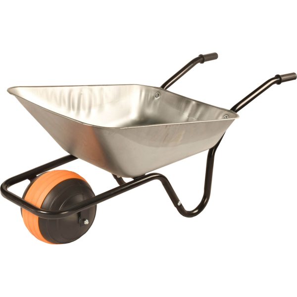 Walsall The Duraball Puncture Proof Ball Wheelbarrow 85l Galvanized Steel