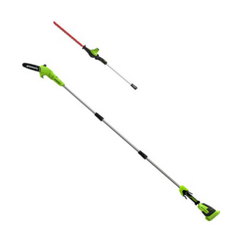 Greenworks GD40PSH 40v Cordless Brushless Pole Tree Pruner and Hedge Trimmer No Batteries No Charger