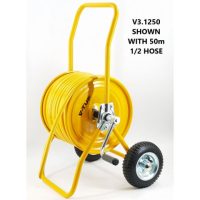 V-TUF V-TUF Manual Wind - Hose Reel Trolley with 50m 1/2" WASHFLEX PRO Water Supply Hose