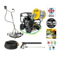 V-TUF V-TUF TORRENT3RGB-21HR 200Bar 21L/Min 15HP Petrol Pressure Washer H.FLOW with 40m Hose Reel & Professional Property maintenance Kit