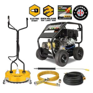 V-TUF V-TUF TORRENT3RGB Industrial 15HP Gearbox Driven Petrol Pressure Washer Kit - 4000psi (275.7Bar) - Electric Key Start - 19" SURFACE CLEANER